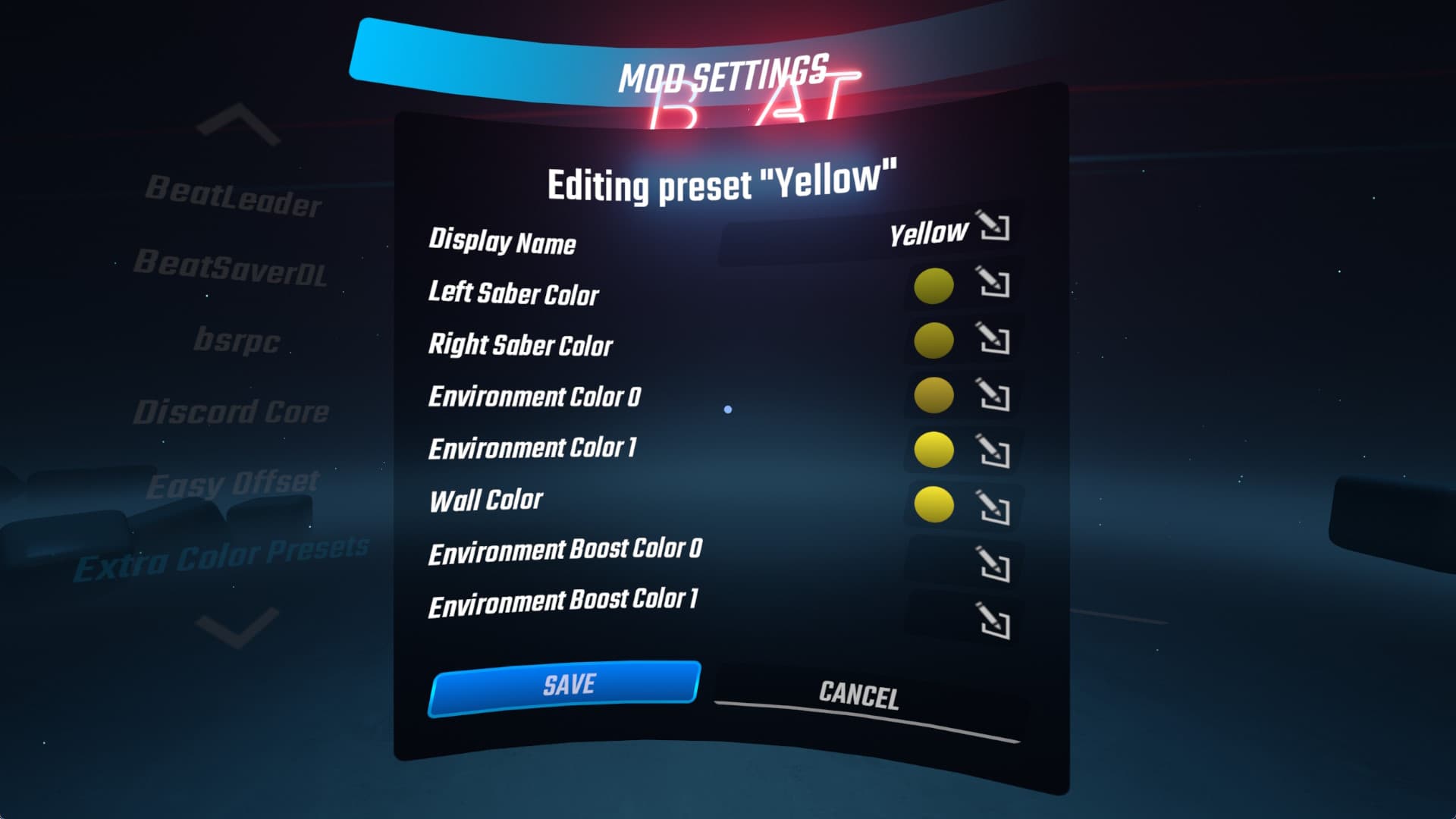 BS Extra Color Presets